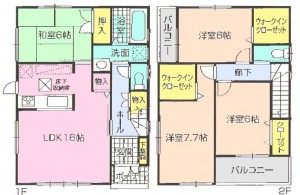 半田市第1天神町2号棟間取り