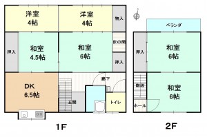 常滑市新田町貸家間取り