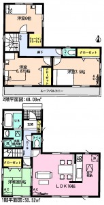 アイディ知立半田市花園町２期1号棟間取り