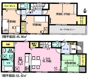 アイディ知立半田市花園町２期2号棟間取り