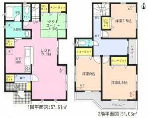 アーネスト半田市旭町全1棟間取り