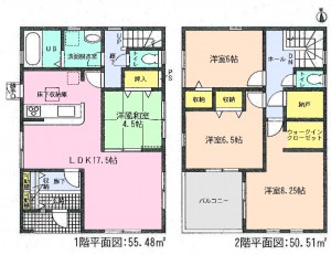 武豊町中挟 全2棟2号棟間取り