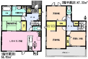 はじめ名古屋2課武豊町平井2丁目2号棟間取りチラシ用