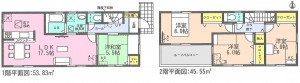 アイディ知立半田市大池町全3棟1号棟間取り