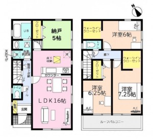 成岩東町1号棟間取り