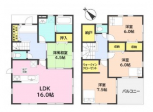 梨子ノ木1号棟間取り