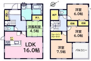 半田市大和町全2棟2号棟間取り