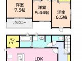 知多市南粕谷Ⅲ　新築分譲住宅　全２棟　１号棟