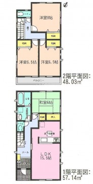 常滑市飛香台第38　3号棟間取